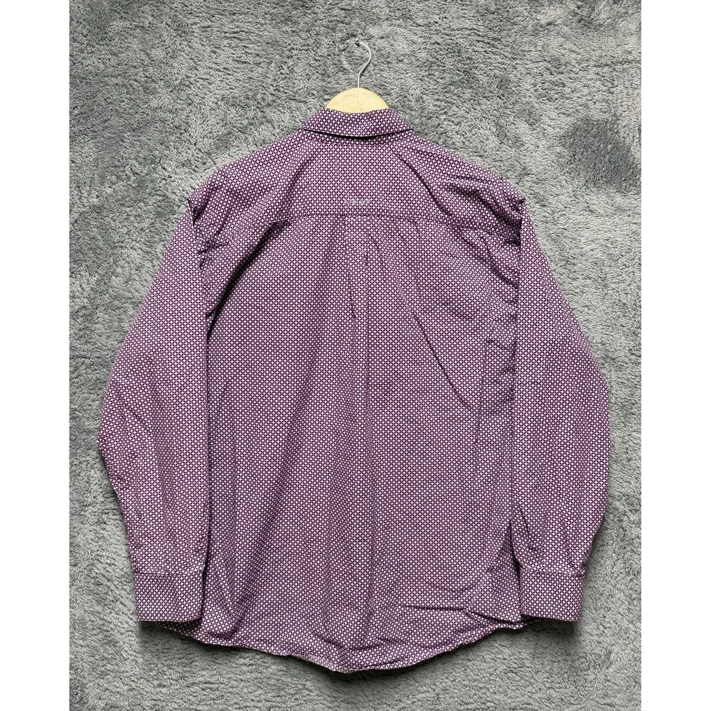 Ariat Shirt Mens XL Purple Geometric Medallion Western Cowboy Rodeo Ranch‎ Work